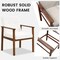 Costway Modern Accent Chair Upholstered Linen Fabric Armchair with Solid Wood Legs